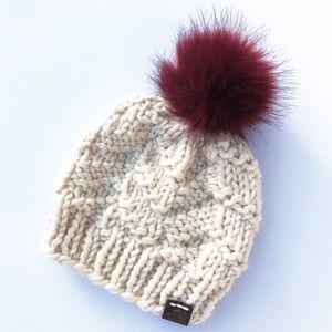 The Gibbon Beanie: Cream Winter Beanie Knit Hat